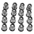 Pyöränmutterisarja ITP 10x1,25mm 90° kromi 16kpl - Mönkijän vanteet - 033259992123 - 2