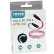 Usb c led latausjohto - Puhelimen laturit - 8721037914673 - 1