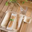 kertakäyttöinen bambuhaarukka puinen - Kertakäyttöruokailuvälineet ja servetit - 6410413174443 - 4