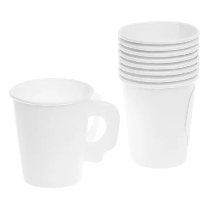 kertak=C3=A4ytt=C3=B6muki pahvimuki valkoinen kahvimuki - Kertakäyttöruokailuvälineet ja servetit - 4743317111323 - 1