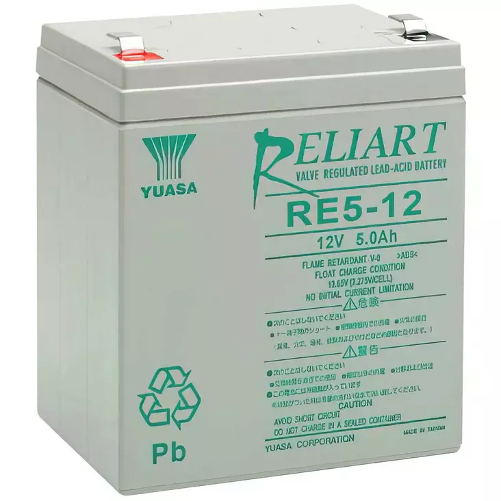 Yuasa akku 5ah 12v vrla - Pienkoneakut 5-10Ah - 5050694021213 - 1