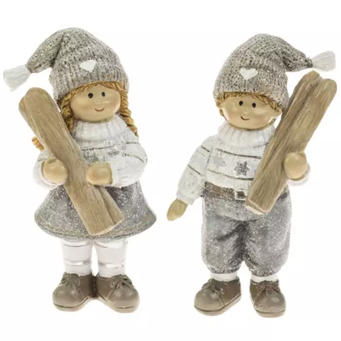 Joulukoriste tyttö ja poika - Joulukoristeet - 6412740111733 - 1