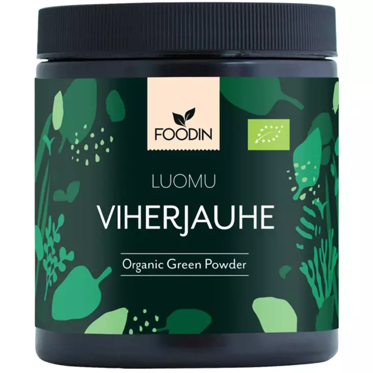 Foodin viherjauhe luomu 200 g 7 vihreän sekoitus - Vitamiinit ja jauheet - 6430055210743 - 1