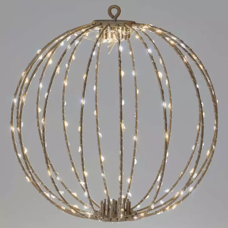 Taupe led valopallo 30 cm 192 led valolla - Led-valopallot - 8721461013393 - 1