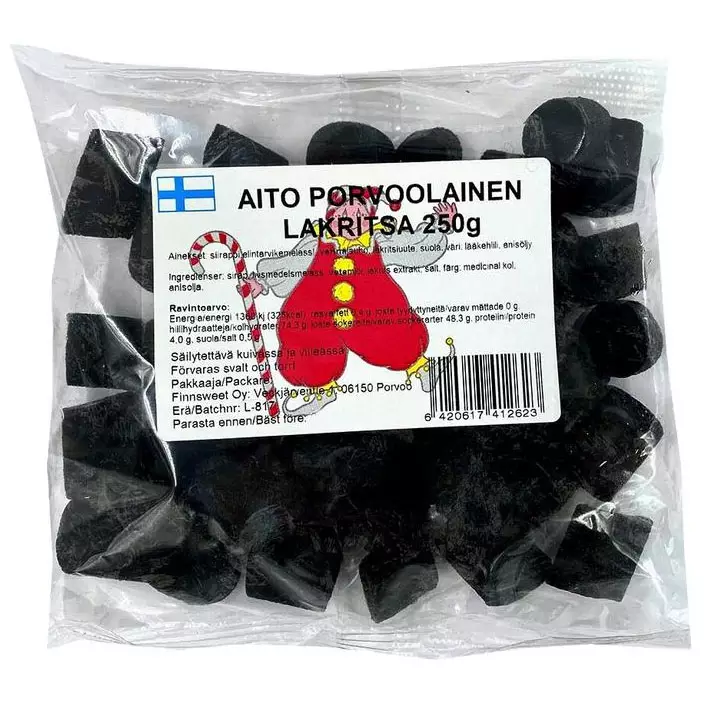Aito porvoolainen laku 250 g pussi - Karkkipussit - 6420617412623 - 1