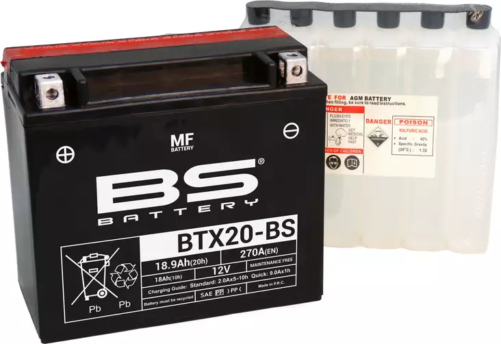 Akku BS Battery BTX20-BS MF (cp) Maintenance Free 6.0kg - Pienkoneakut 10-30Ah - 3661451001113 - 2