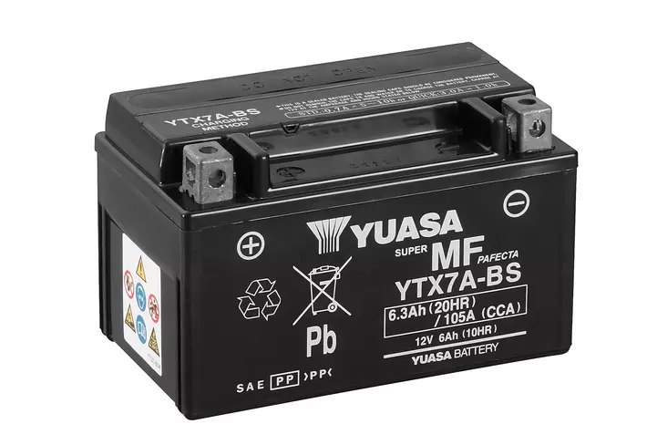 Akku Yuasa YTX7A(WC) 12V 6Ah - Pienkoneakut 5-10Ah - 5050694044663 - 2