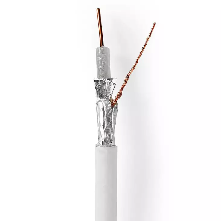 Koaksiaalikaapeli 10 m 75 ohm valkoinen minikelalla - Antennijohdot ja liittimet - 5412810306763 - 1