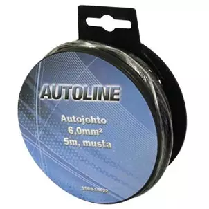 autojohto 6,0mm2 5m autoline - Kaiutinjohdot ja virtakaapelit - 6438255190223 - 1