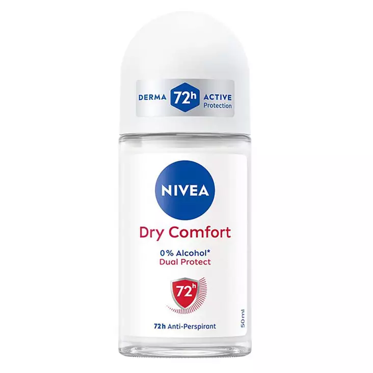 Nivea dry comfort roll on antiperspirantti 50 ml antaa 48 tunnin suojan hikoilua vastaan ja pitää kainalot raikkaina sekä kuivina - Naisten deodorantit - 42349433 - 1