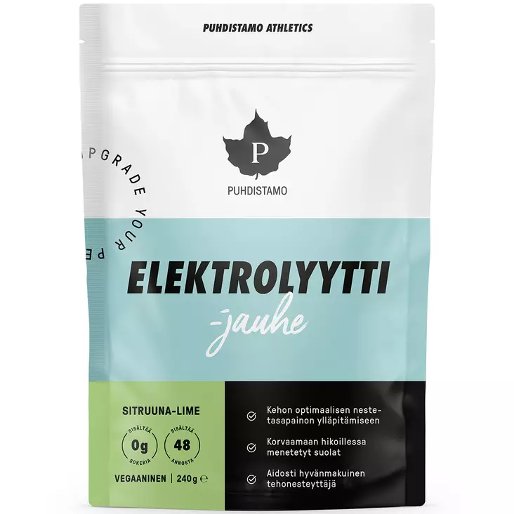 puhdistamo elektrolyyttijauhe sitruuna lime 240g pussi - Vitamiinit ja jauheet - 6430039223363 - 1