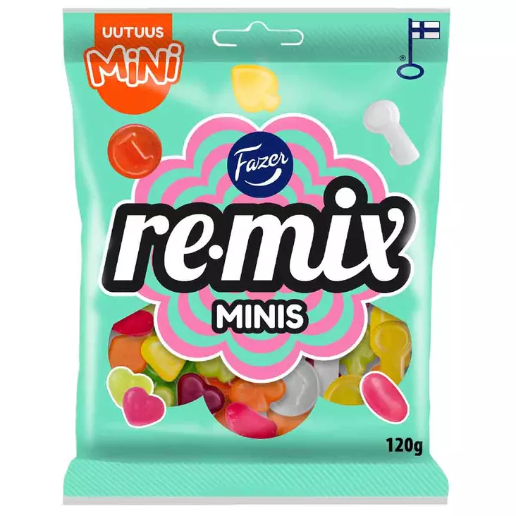 Fazer remix minis karkkipussi 120g - Karkkipussit  - 6416453049383 - 1