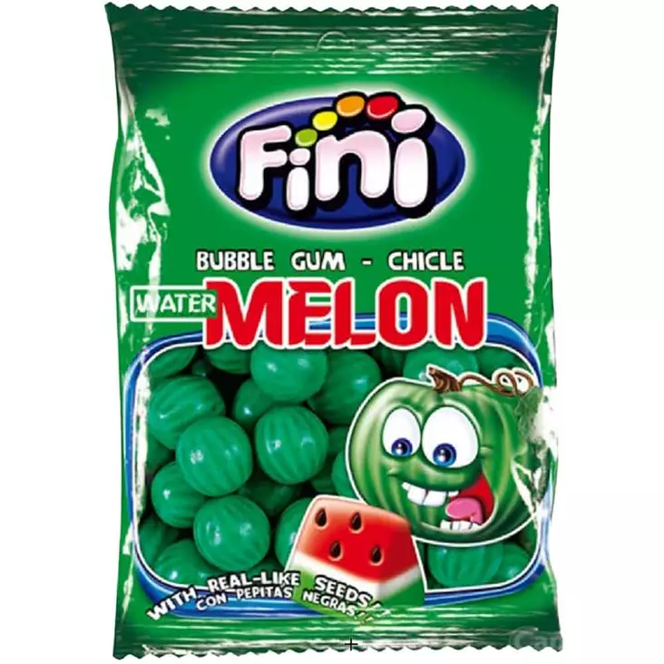 Fini vesimelonipurkka 75g vesimelonin makuinen purukumi - Karkkipussit - 8410525143403 - 1