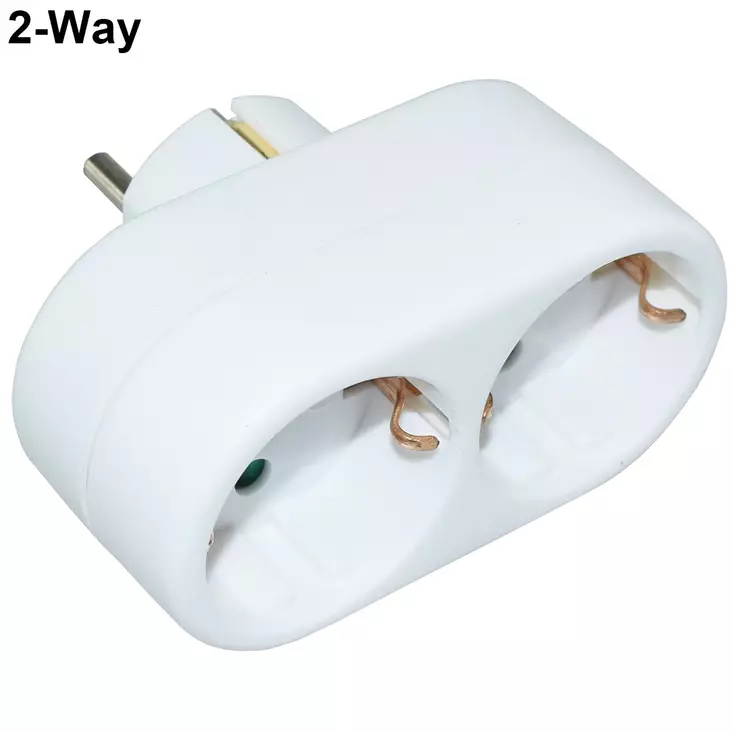 Haaroituskosketin 2-osainen maadoitettu - Sähköhaaroittimet ja sähköadapterit - 6438140940063 - 1