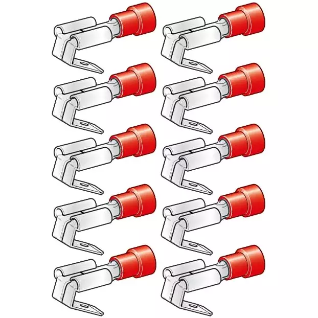 autoline lattahaaroitusliitin 6,3mm punainen - Abikot - 6438255200403 - 1