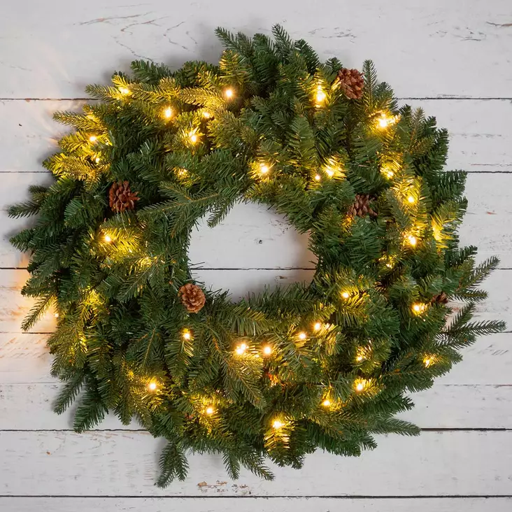 Led havukranssi 60 cm ulkokäyttöön - Havukranssit ja havuköynnökset - 6410416420943 - 1