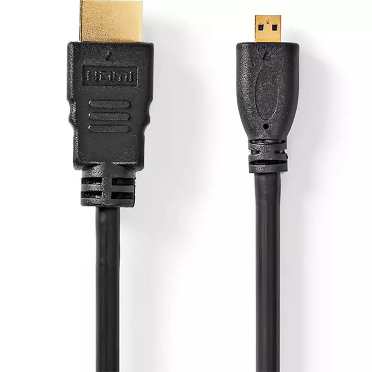 Micro hdmi kaapeli 4k 30hz kotiteatteriin ja mobiililaitteille - HDMI-, USB- ja datakaapelit - 5412810427123 - 1