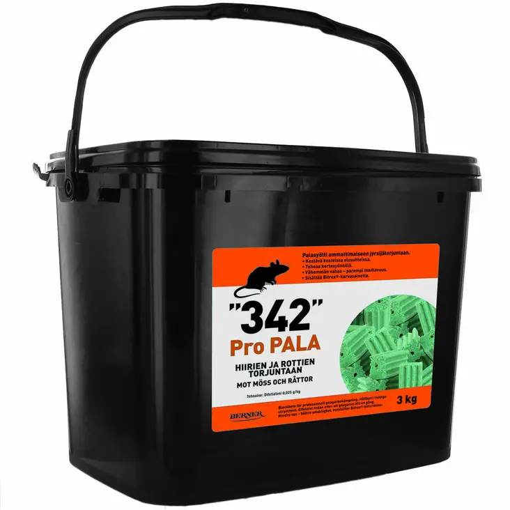 hiirenmyrkky 342 pro pala 3kg pakkaus - Hiirenmyrkyt ja rotanmyrkyt - 6414505045673 - 1