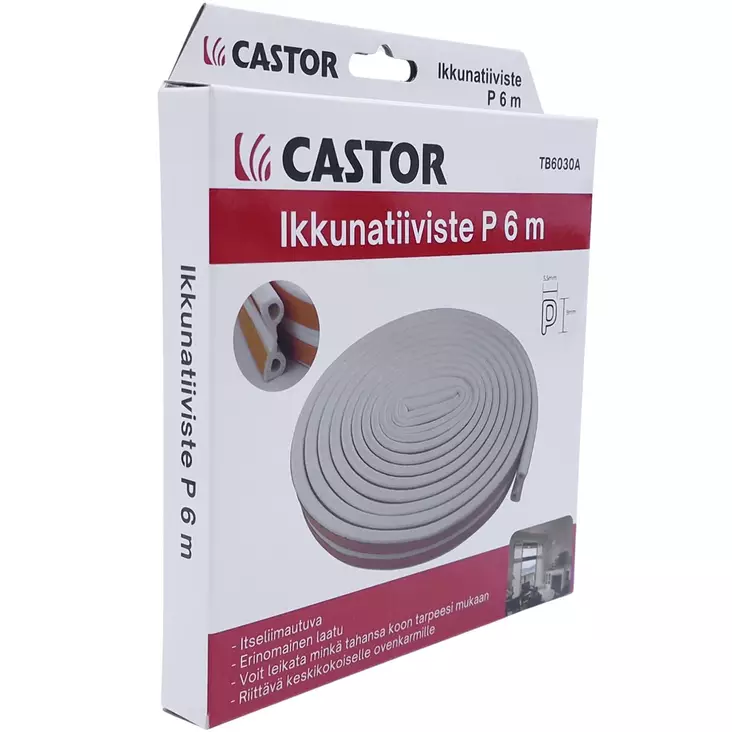 Ikkunatiiviste p 6m - Tiivisteet ja tiivistenauhat - 6438168116853 - 1