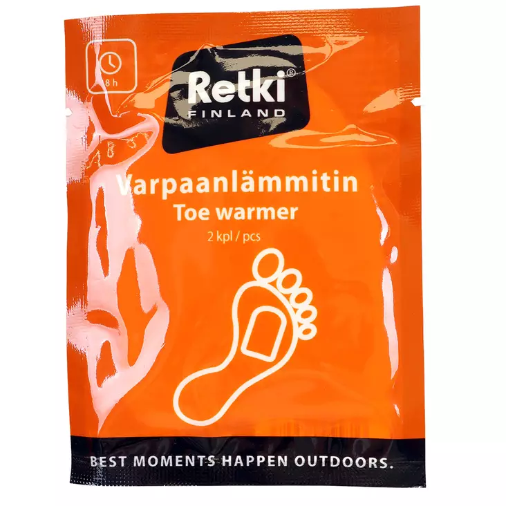 Varpaanlämmitin retki kertakäyttö 2 kpl - Kädenlämmittimet ja jalanlämmittimet - 6418536025383 - 1