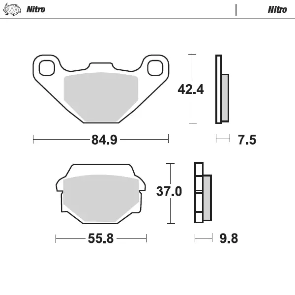 Jarrupalat taakse Kawasaki/Husaberg - Moottoripyörän jarrupalat - 8790497008383 - 2