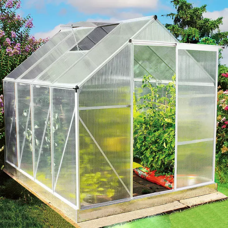 kasvihuone 4,8m2 sunor sokkelilla - Kasvihuoneet ja viljelylaatikot - 6438168083803 - 1