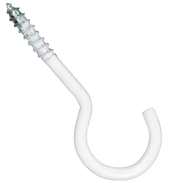 Valkoinen kattokoukku 50mm 4kpl - S-koukut ja kannatinkoukut - 6414672010283 - 1