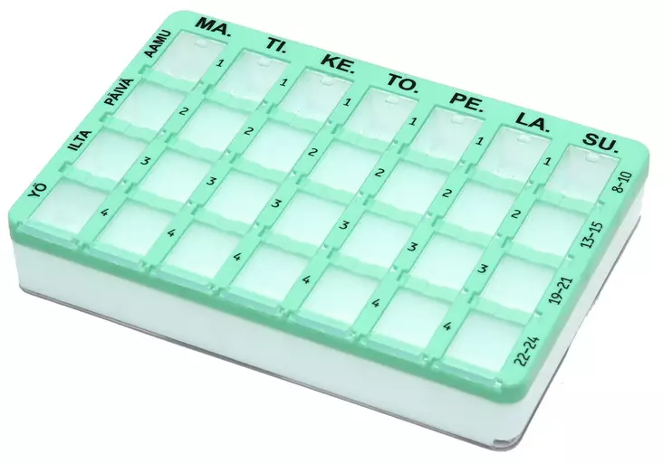 Lääkeannostelija 1 viikko dosetti - Lääkeannostelijat - 6410412052353 - 2