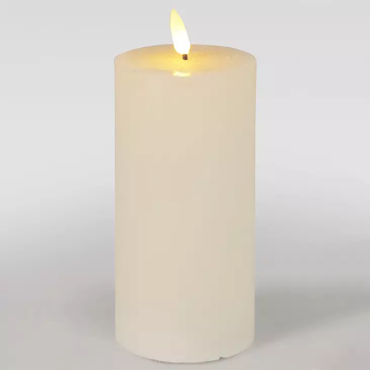 Led kynttilä ivory 7,5x15 cm valkoinen - Led-kynttilät - 8721037175333 - 1