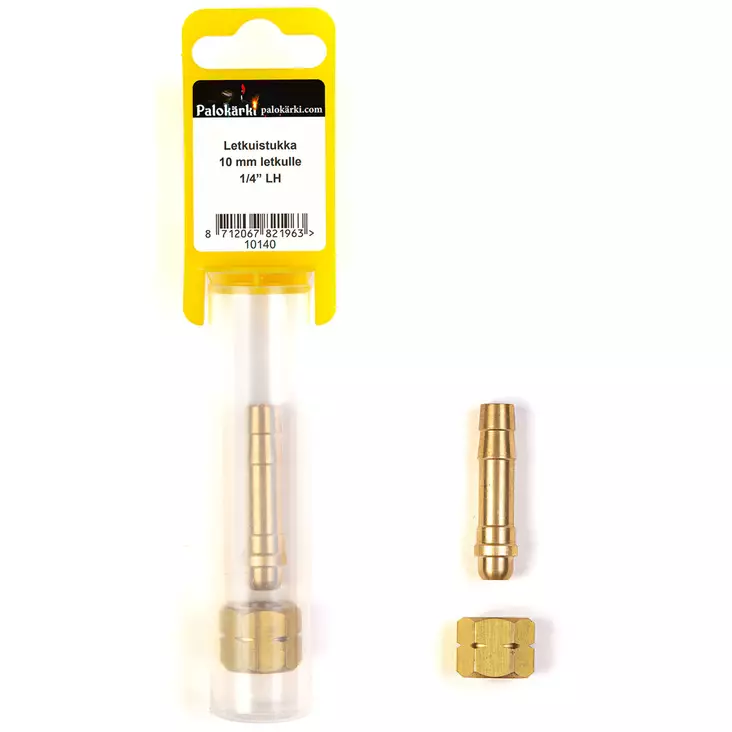Letkuistukka 10 mm letkulle - Tohot, paineensäätimet ja kaasuliittimet - 8712067821963 - 1