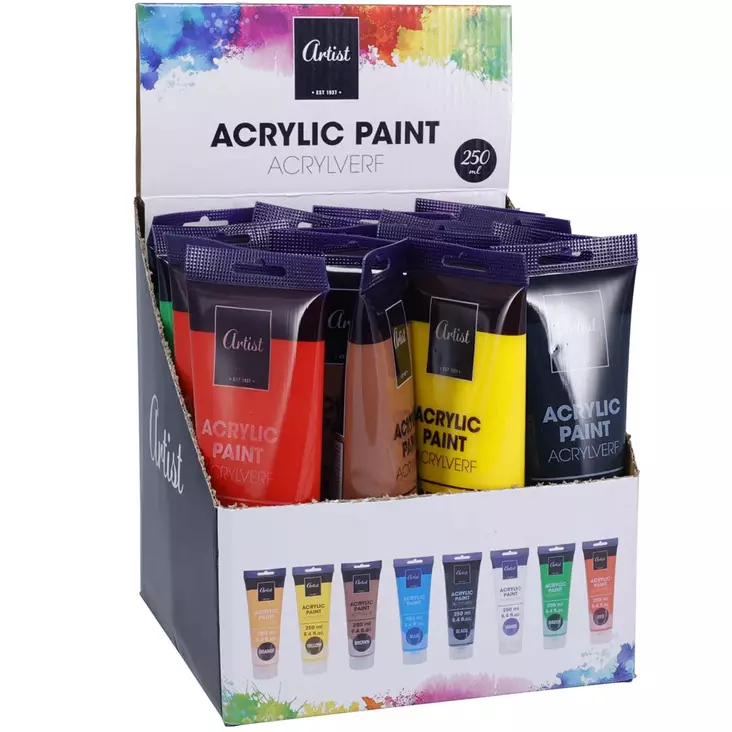 Acrylic paint akryyliväri 250ml värilajitelma - Värit, paletit ja maalit  - 8721037981453 - 1