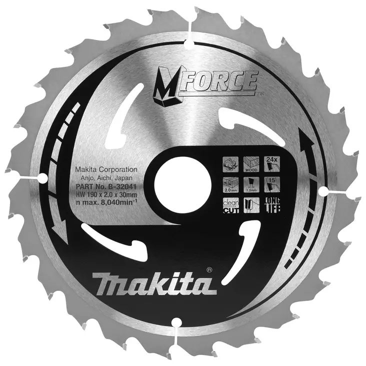 Makita m force sirkkelinterä 190mm 24h - Sirkkelinterät - 088381420853 - 1