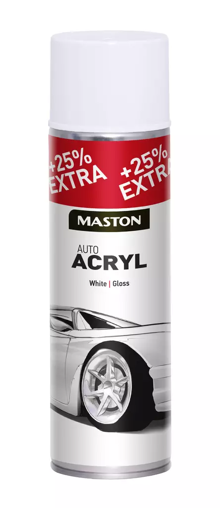 auton akryylimaali valkoinen - Maalit ja spray-maalit - 6412490024963 - 1