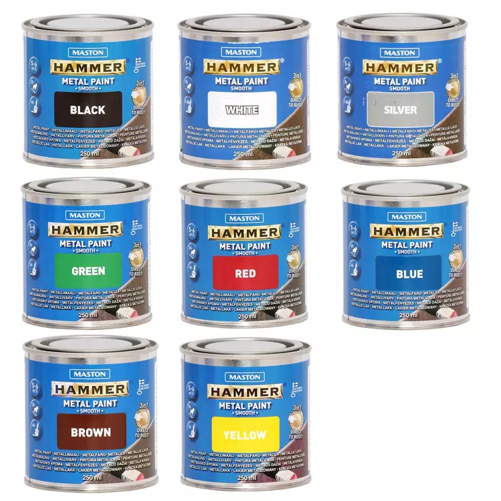 Maston metallimaalit Hammer 250ml - Metallimaalit - 6412498860013 - 1