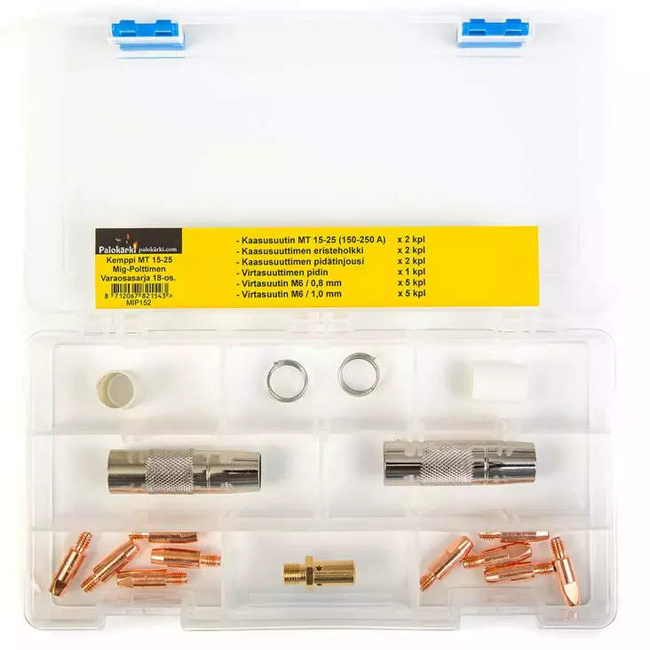 Kemppi mt 15 25 mig polttimen varaosasarja 18 os - Mig-hitsaustarvikkeet - 8712067821543 - 1