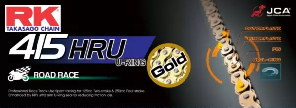 Moton ketjusarja RK GB415HRU 3 98cc - Mopon ketjut ja ketjun jatkot - 4935531433903 - 2