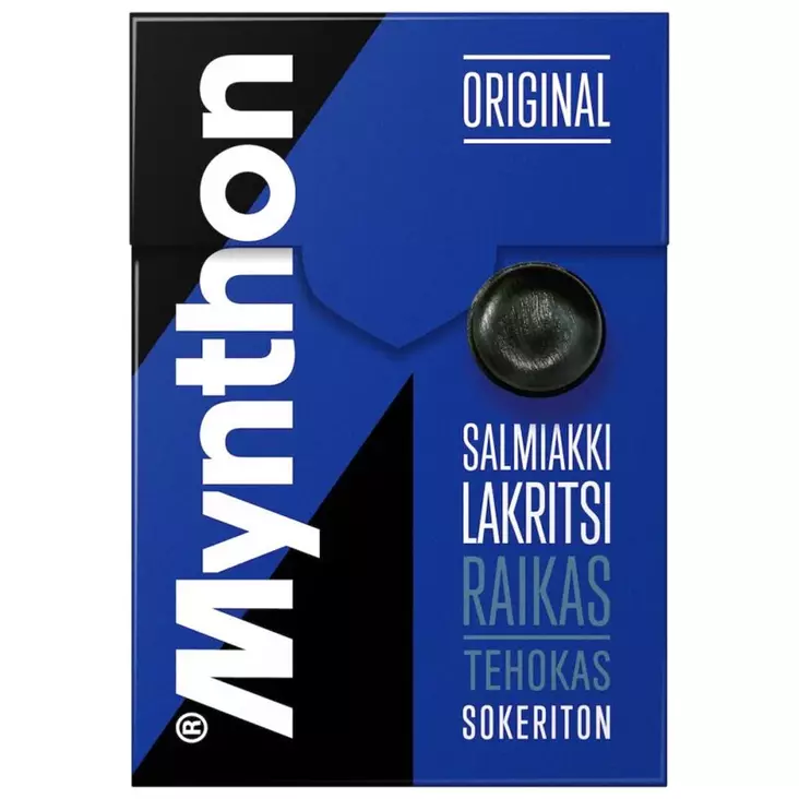 Mynthon original salmiakki lakritsi 85 g pastillipussi - Pastillit ja purukumit - 6420256014103 - 1