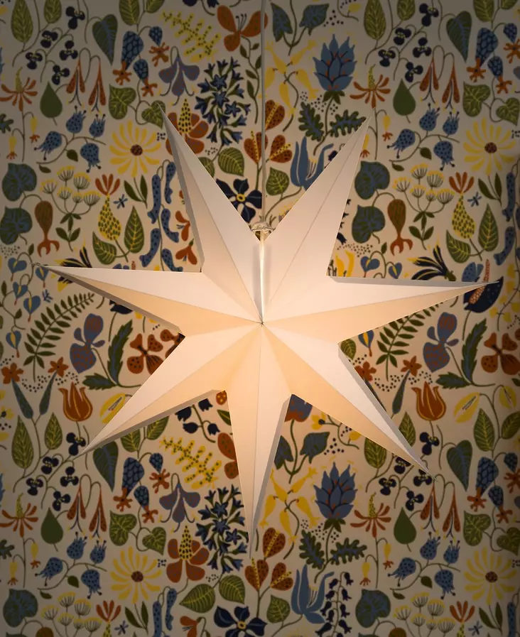 Paperitähti valkoinen 60cm - Paperitähdet ja metallitähdet - 7318302917203 - 1