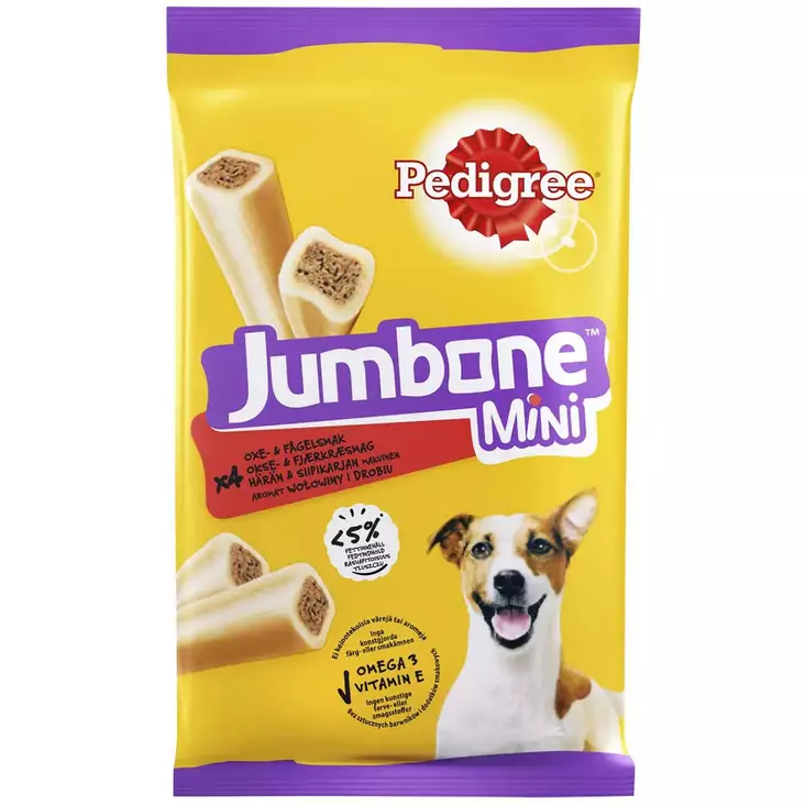 Pedigree jumbone mini 160 g puruherkku koiralle - Koiran puruluut, purutikut ja pururullat - 5998749139523 - 2