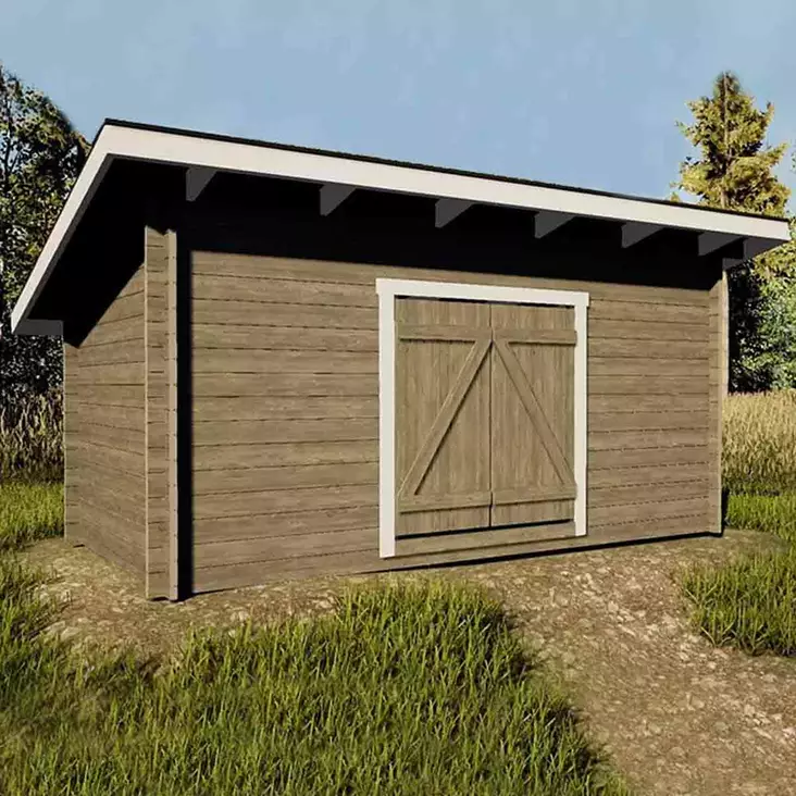 Pihavarasto hirsitalli 10m2 - LP Garden piharakennukset - 6424110251253 - 1