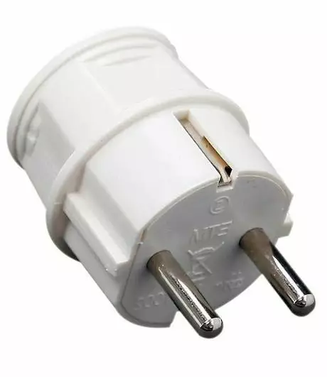 Pistotulppa maadoitettu valkoinen EDC - Pistotulpat - 6438140940223 - 1