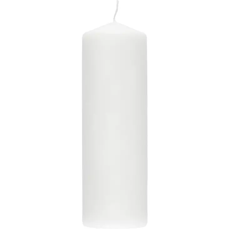 Pöytäkynttilä aura 8x25 cm valkoinen - Pöytäkynttilät - 5906927350813 - 1