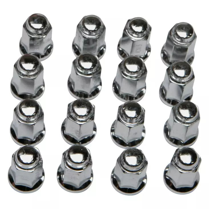 Pyöränmutterisarja ITP 10x1,25mm 90° kromi 16kpl - Mönkijän vanteet - 033259992123 - 2