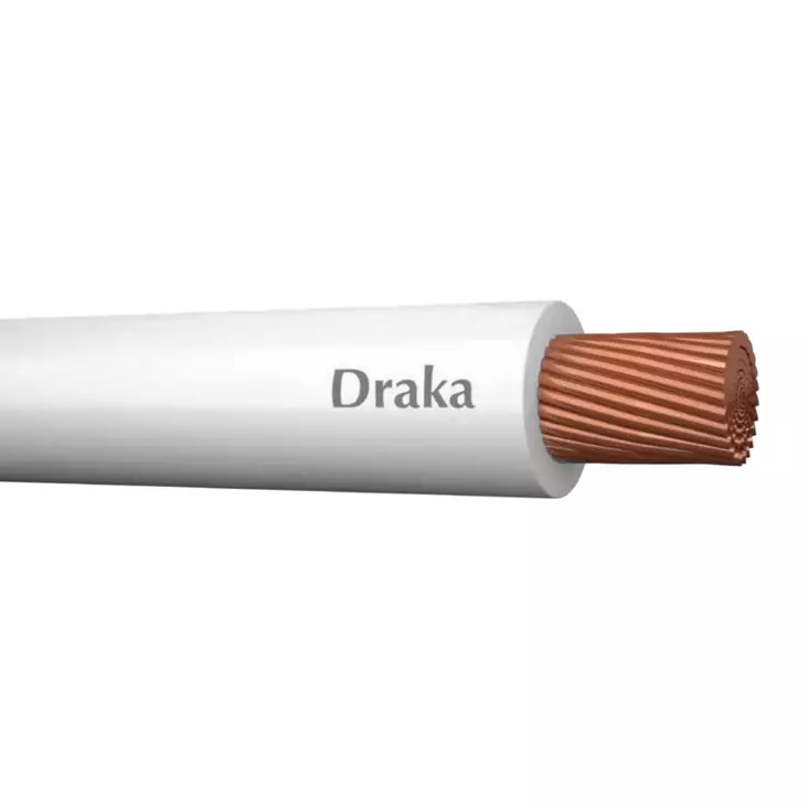 Johto draka 2,5m2 valkoinen metritavara - Kaiutinjohdot ja virtakaapelit - 6410002313543 - 1