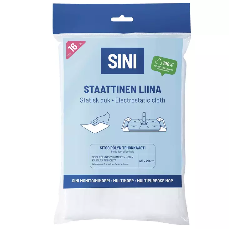 Sini staattinen liina - Puhdistusliinat ja pesusienet - 6423800037443 - 1