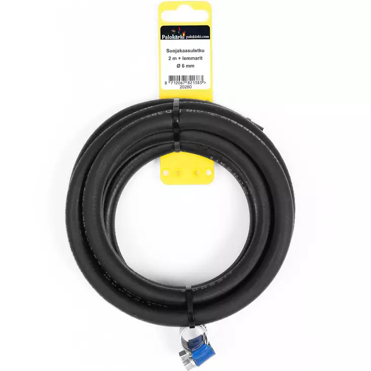 suojakaasuletku 2m 6mm klemmareilla - Hitsauspuikot ja hitsauskaapelit - 8712067821383 - 1