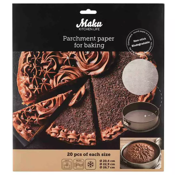 Kakkuvuoka leivinarkki setti - Leivinpaperit ja foliot - 6410416412443 - 1