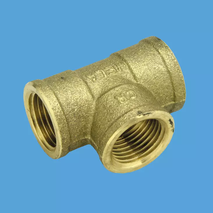 T-yhde 3/8" EM Opal 5120 - Messinki t- ja kulmaliittimet - 6413820748153 - 1