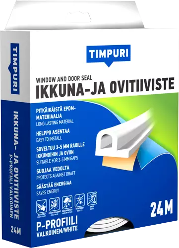 Tiivistenauha P 24m valkoinen - Tiivisteet ja tiivistenauhat - 6418091704433 - 1
