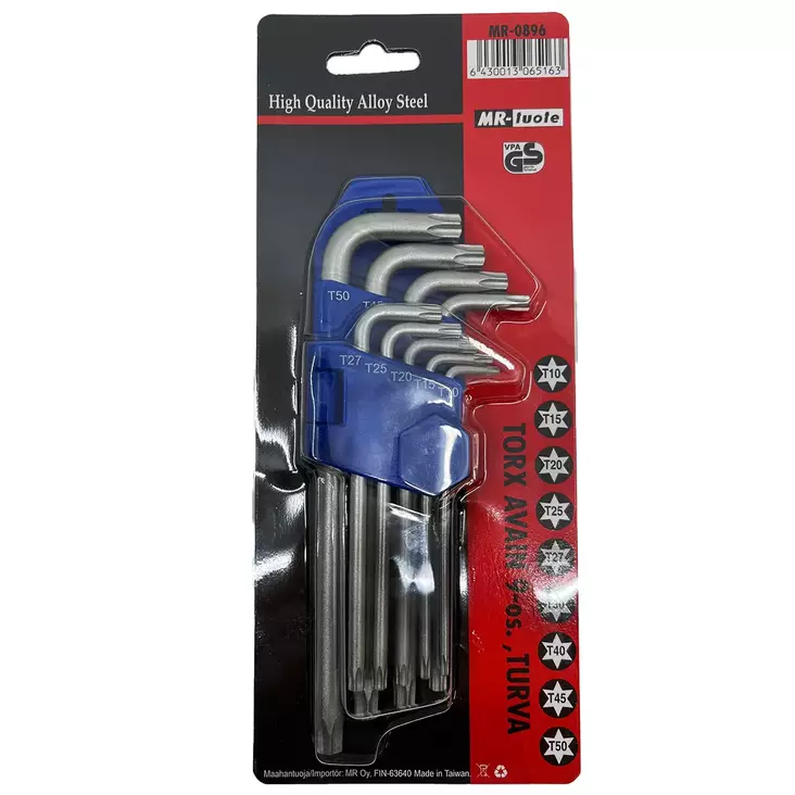 Torxavain reikäpää 9 os - Kiintolenkkiavaimet ja räikkälenkit - 6430013065163 - 1